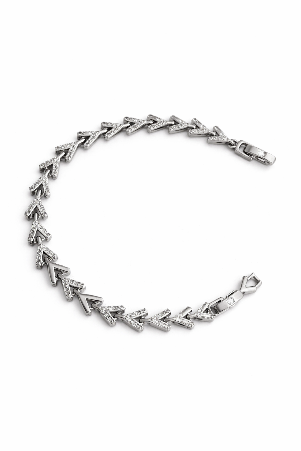Silver V Dizilim Bileklik