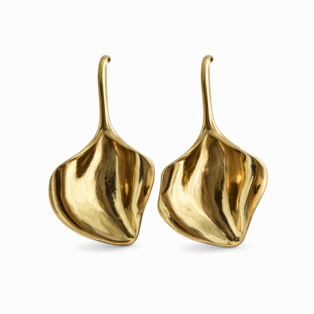 Gold Yaprak Küpe