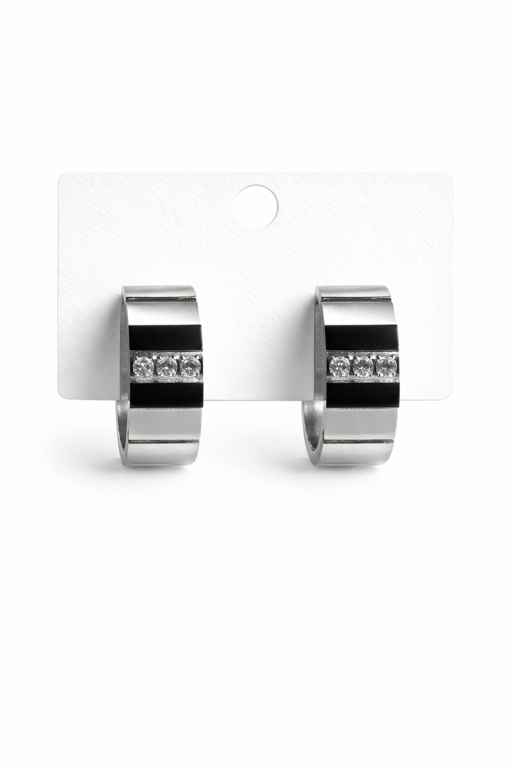 Silver Mineli Huggie Küpe