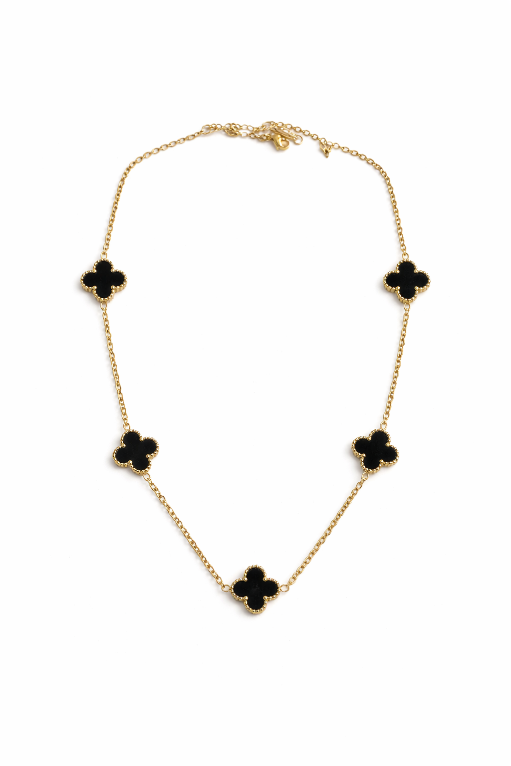 Gold Kaplama Siyah Van Cleef Model Kolye
