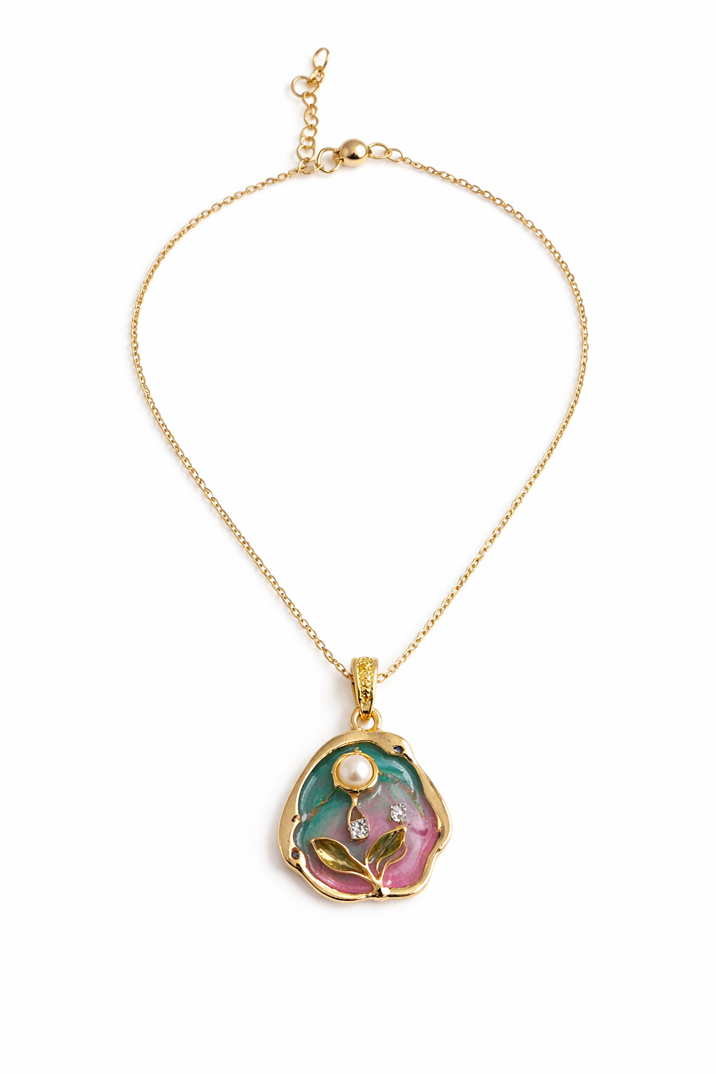 Mor Pembe Vintage Closet Kolye